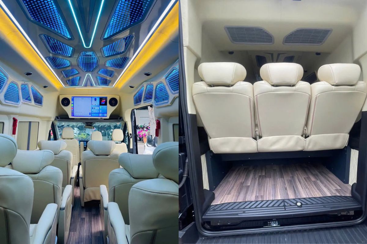 nội thất xe limousine sang trọng