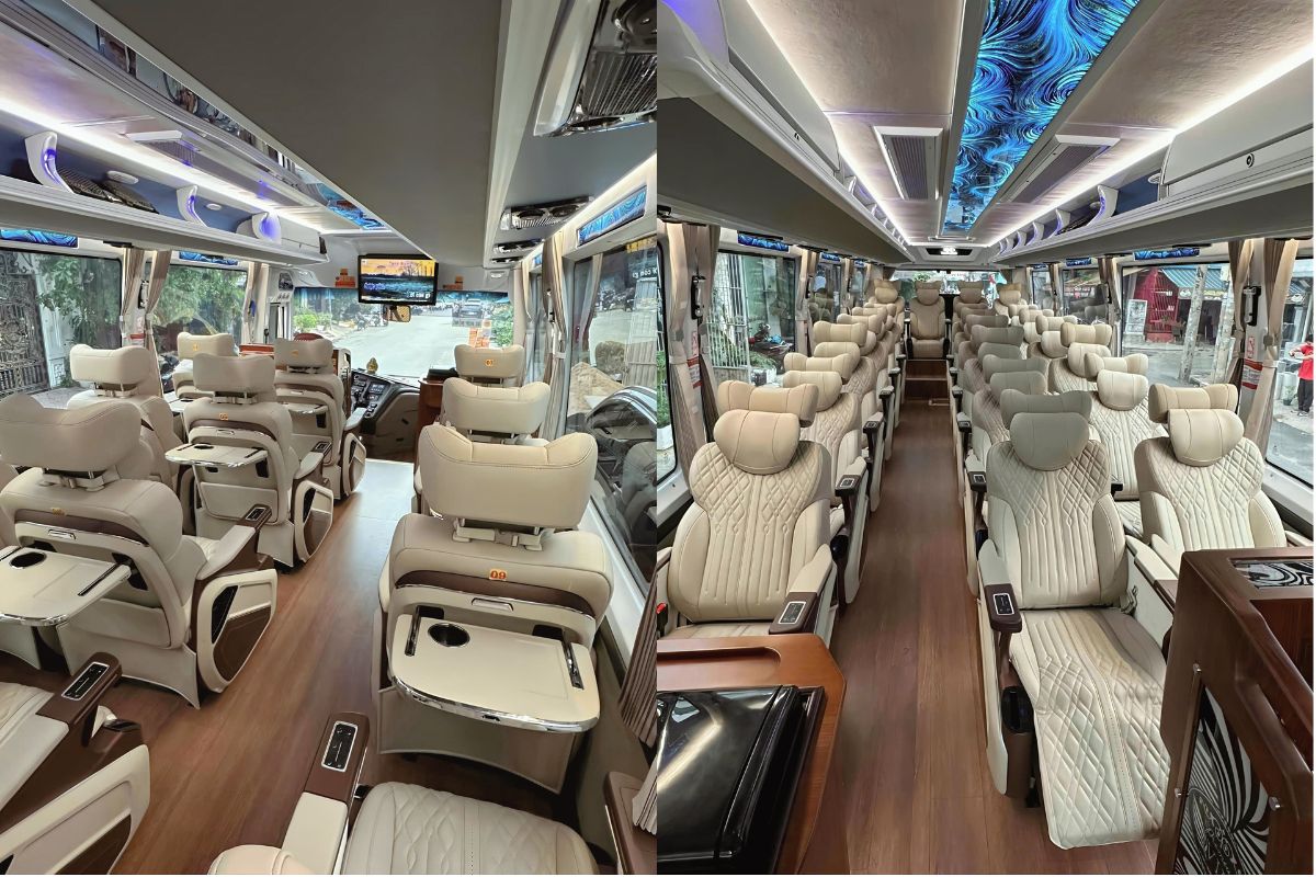 nội thất xe limousine 29 chỗ